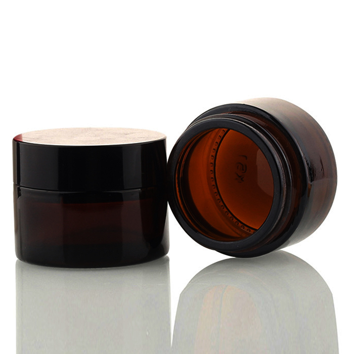 20ml 30ml 50ml 60ml 100ml empty skin care container packaging cosmetic amber glass jar