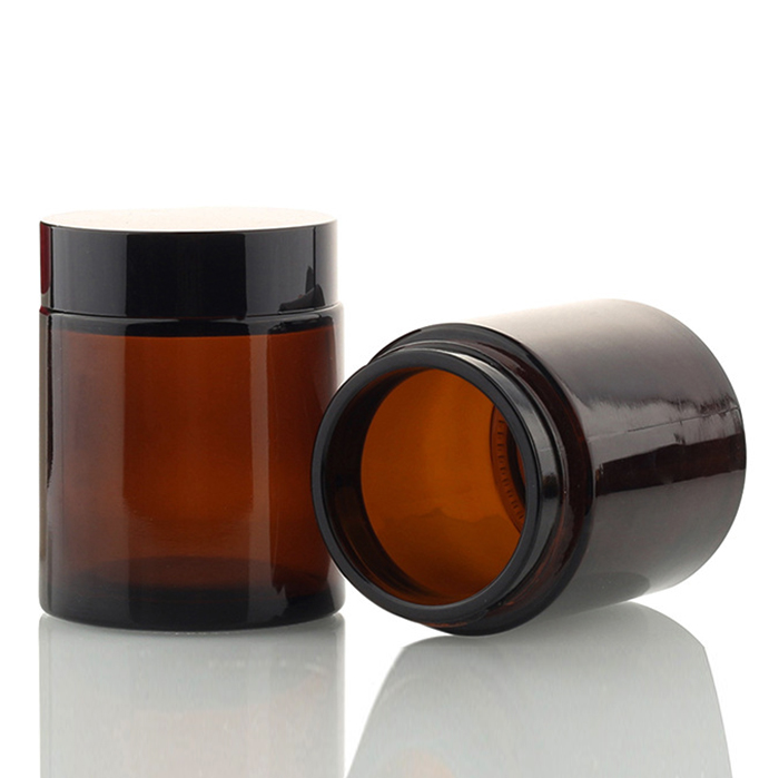 20ml 30ml 50ml 60ml 100ml empty skin care container packaging cosmetic amber glass jar