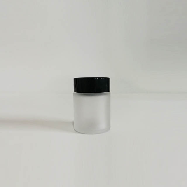 20ml 30ml 50ml 60ml 120ml frosted glass cosmetic jars black lid