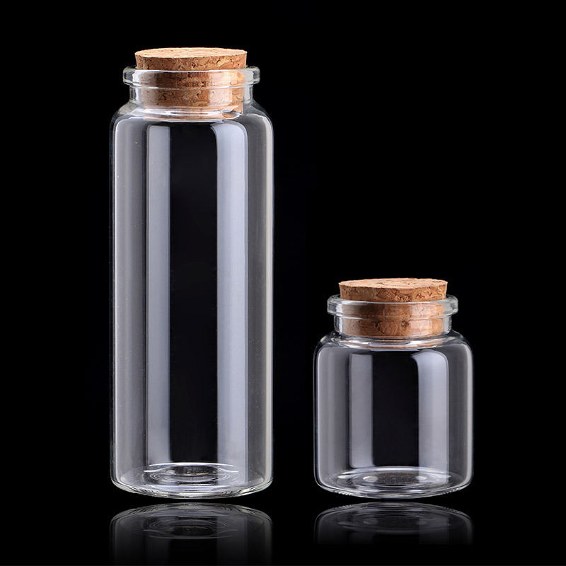 20ml 30ml 50ml 65ml 90ml Clear glass wishing bottle with cork