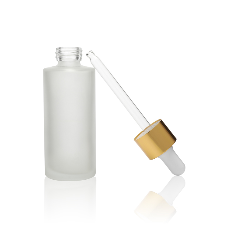 20ml 30ml 50ml Flat Shoulder Essence Bottle Oil Dropper Bottle Empty Frosted Glass Bottles With Eye Droppers