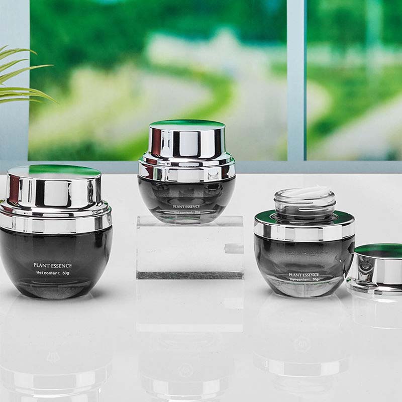 20ml 30ml 50ml  cosmetic glass container with silver or gold lid 20g 30g 50g glass bottle for face lotion cream