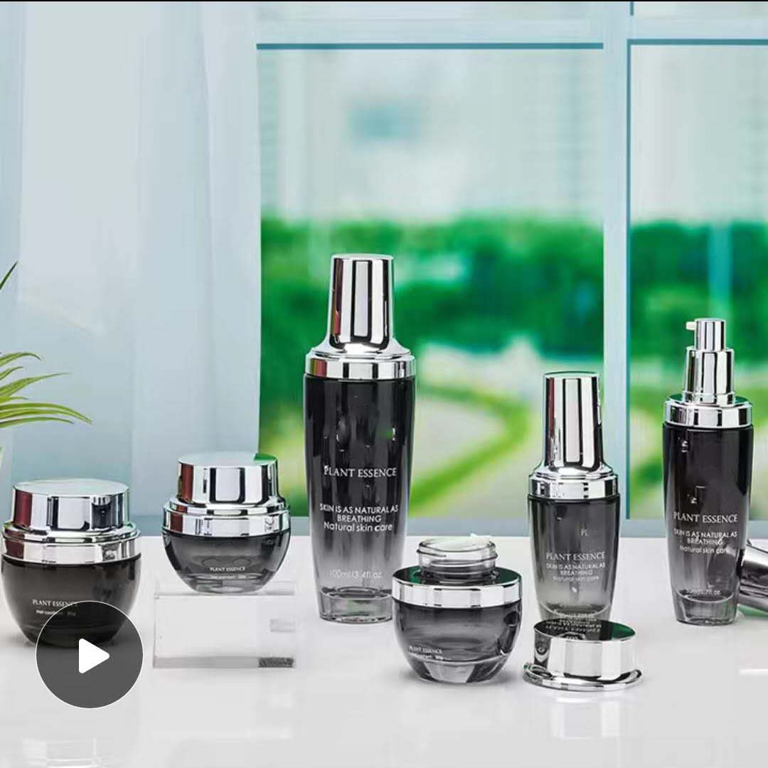 20ml 30ml 50ml cosmetic glass container with silver or gold lid 20g 30g 50g glass bottle for face lotion cream
