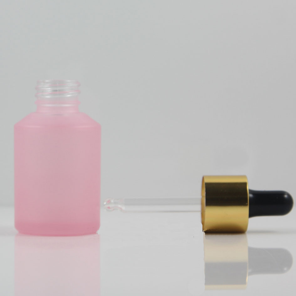 20ml 30ml 50ml wholesale new type serum pink glass dropper bottle for essential oil