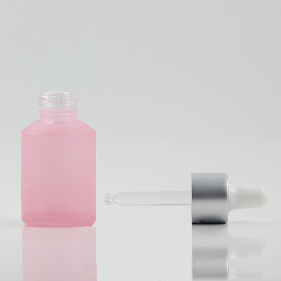 20ml 30ml 50ml wholesale new type serum pink glass dropper bottle for essential oil