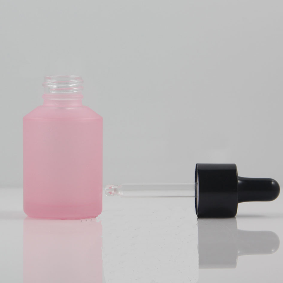 20ml 30ml 50ml wholesale new type serum pink glass dropper bottle for essential oil