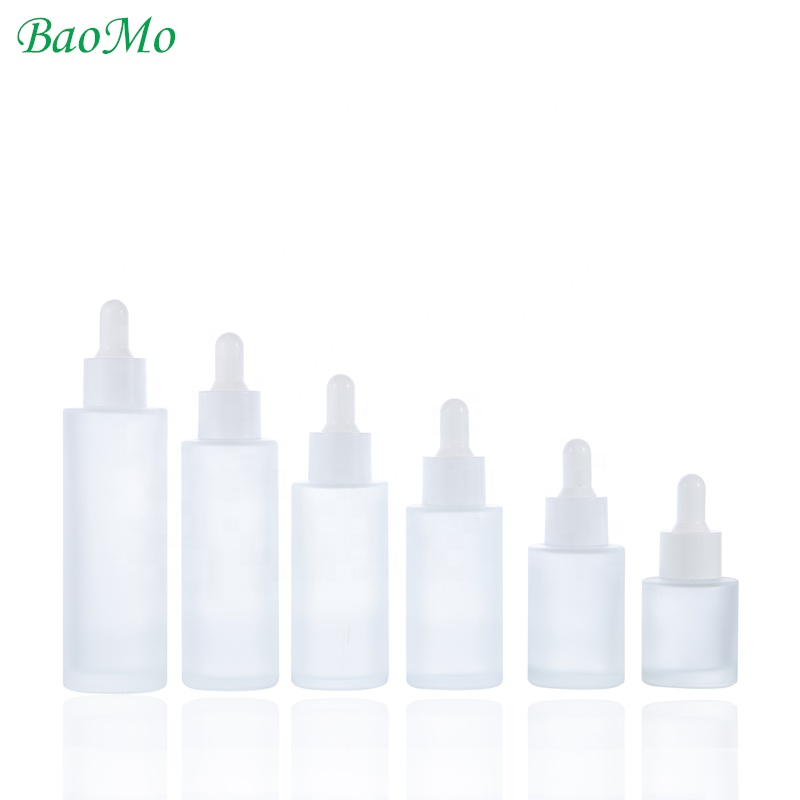 20ml 30ml 60ML80ml  empty refillable cosmetics containers and packaging skincare face cream frosted lotion dropper glass bottle