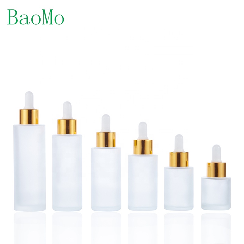 20ml 30ml 60ML80ml empty refillable cosmetics containers and packaging skincare face cream frosted lotion dropper glass bottle