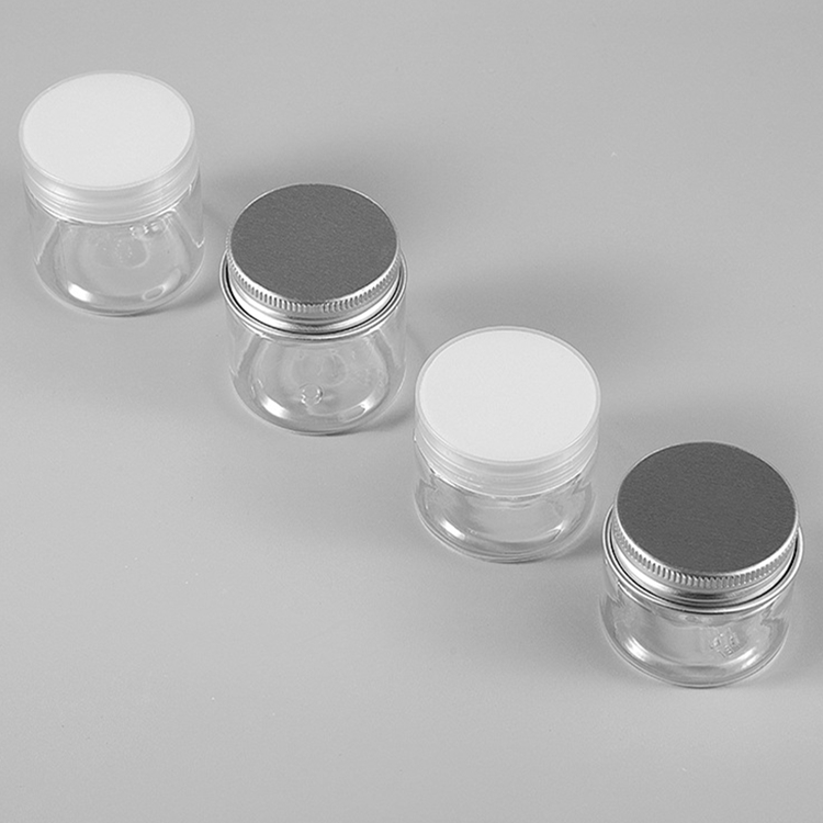 20ml 30ml Plastic PET Cosmetic Jar for Cream With Aluminum Cap Hair Gel PlasticJar
