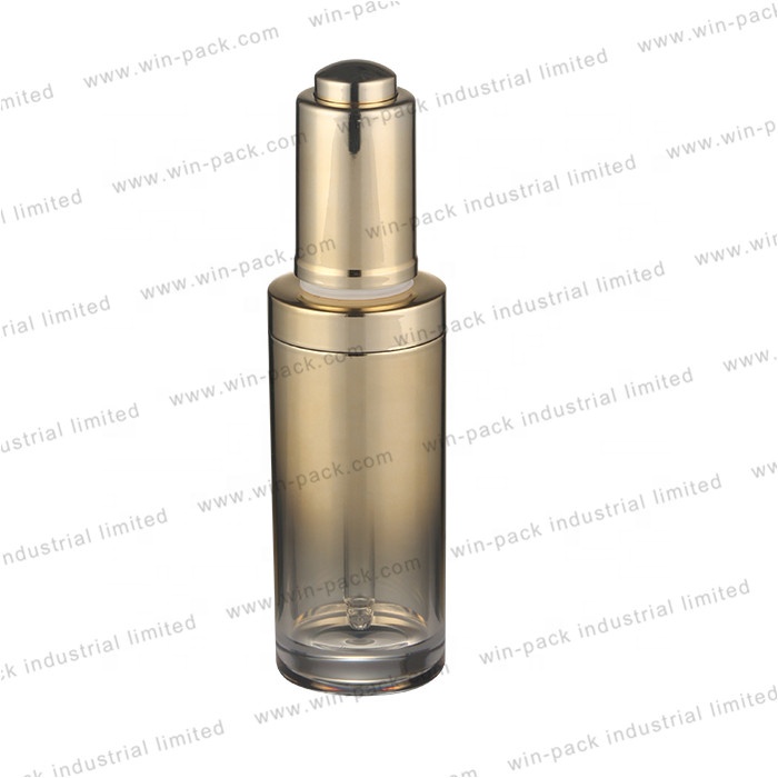 20ml 30ml Winpack Hot Sale acrylic Lotion Cosmetic Bottle gradient gold Acrylic with aluminum Pump