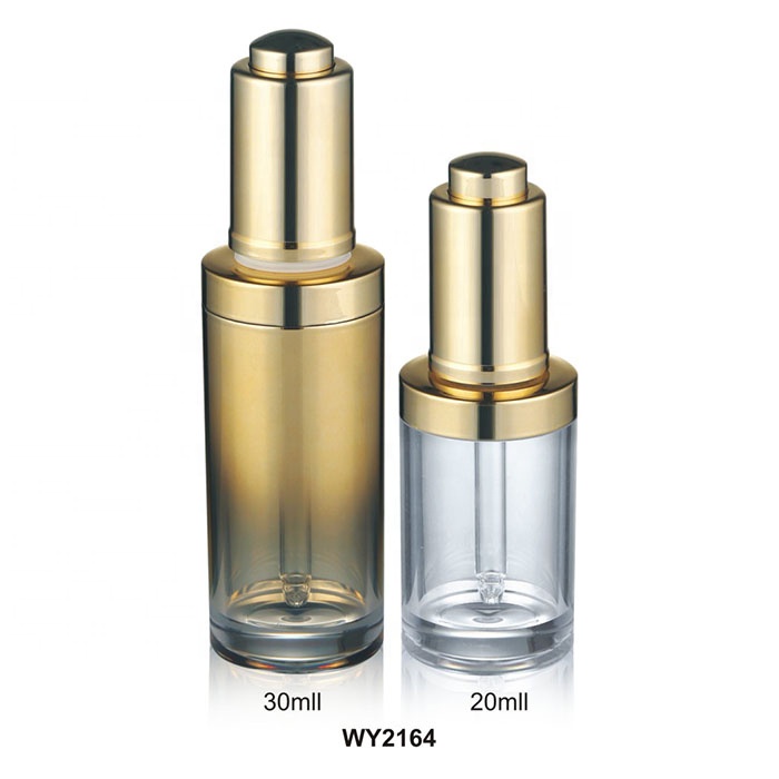20ml 30ml Winpack Hot Sale acrylic Lotion Cosmetic Bottle gradient gold Acrylic with aluminum Pump