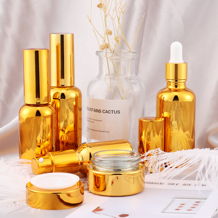 20ml 30ml glass bottle Aluminium cap Gold dropper bottles with dropper
