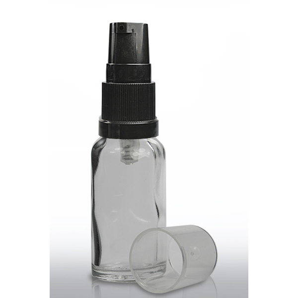 20ml Clear DIN18mm Euro Glass Bottle Essential Oil Glass Bottle with dropper or screw cap or fine mist spray