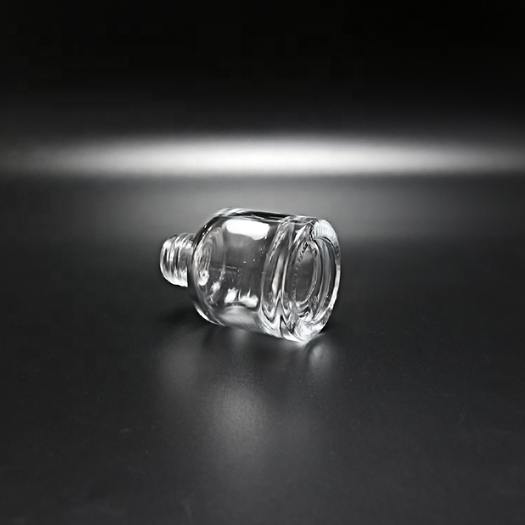 20ml Clear glass bottle with silver push button dropper