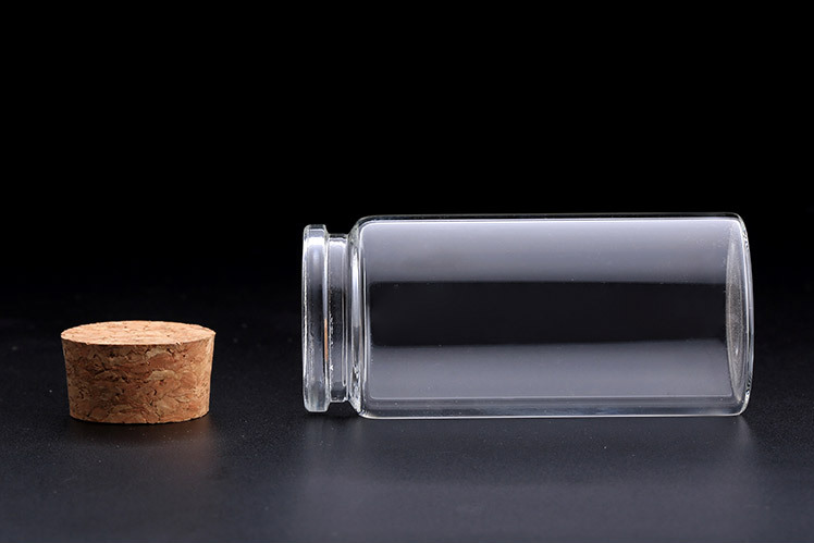 20ml Clear perfume glass message wishing manufacture cosmetic jar and bottles with cork top