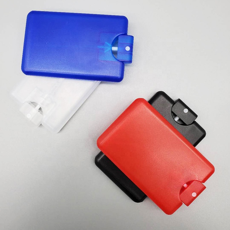 20ml Empty Mini Pocket Credit Card Pump Sprayer Plastic Atomizer Perfume Black Matte