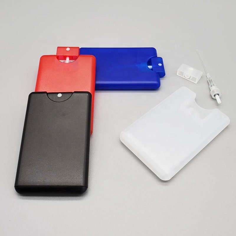 20ml Empty Mini Pocket Credit Card Pump Sprayer Plastic Atomizer Perfume Black Matte