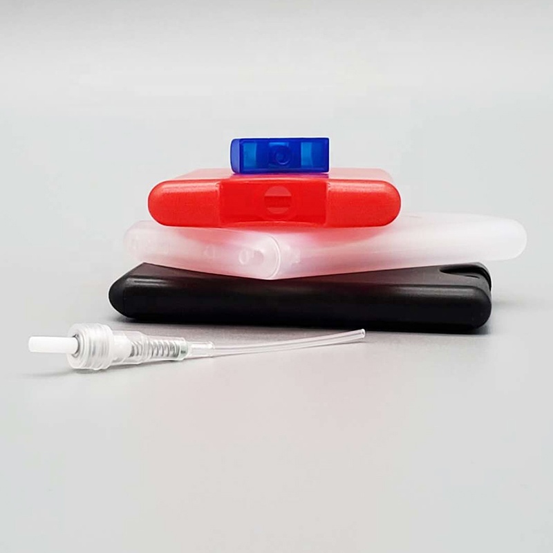 20ml Empty Mini Pocket Credit Card Pump Sprayer Plastic Atomizer Perfume Black Matte