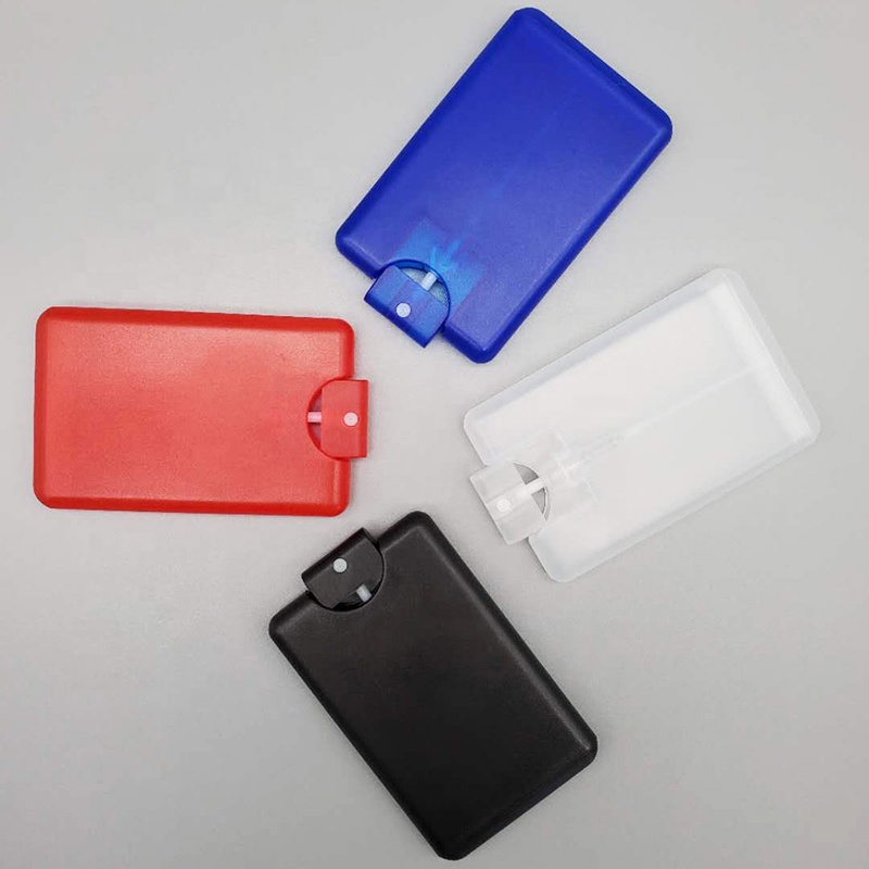 20ml Empty Mini Pocket Credit Card Pump Sprayer Plastic Atomizer Perfume Black Matte