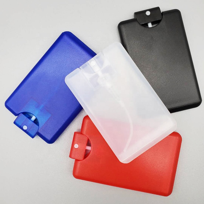20ml Empty Mini Pocket Credit Card Pump Sprayer Plastic Atomizer Perfume Black Matte