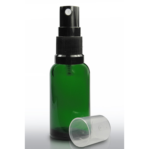 20ml Green DIN18mm Euro Glass Bottle Essential Oil Glass Bottle with dropper or screw cap or fine mist spray