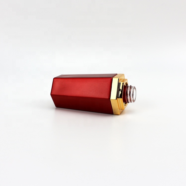 20ml High-end red glass perfume lotion bottle with transparent cap
