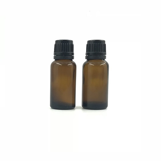 20ml amber essential oil glass bottle with tamper proof cap