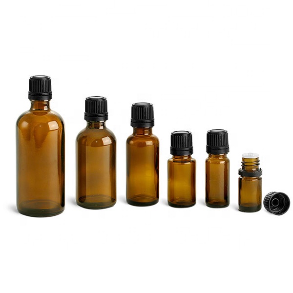 20ml amber euro glass bottle with tamper evident dropper for oil package