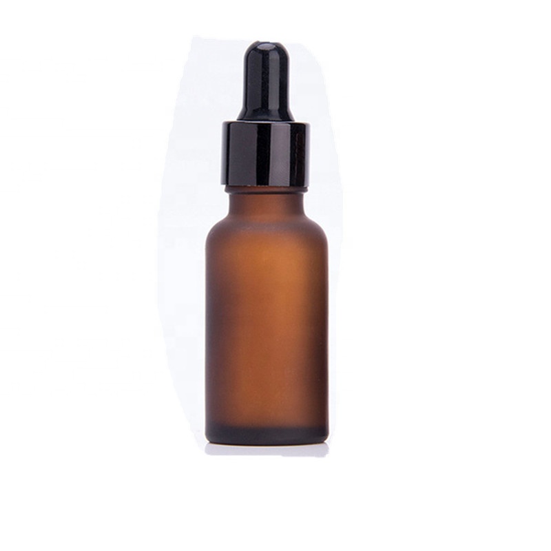 20ml amber frosted oil dropper glass bottle glass cosmetic oil bottles