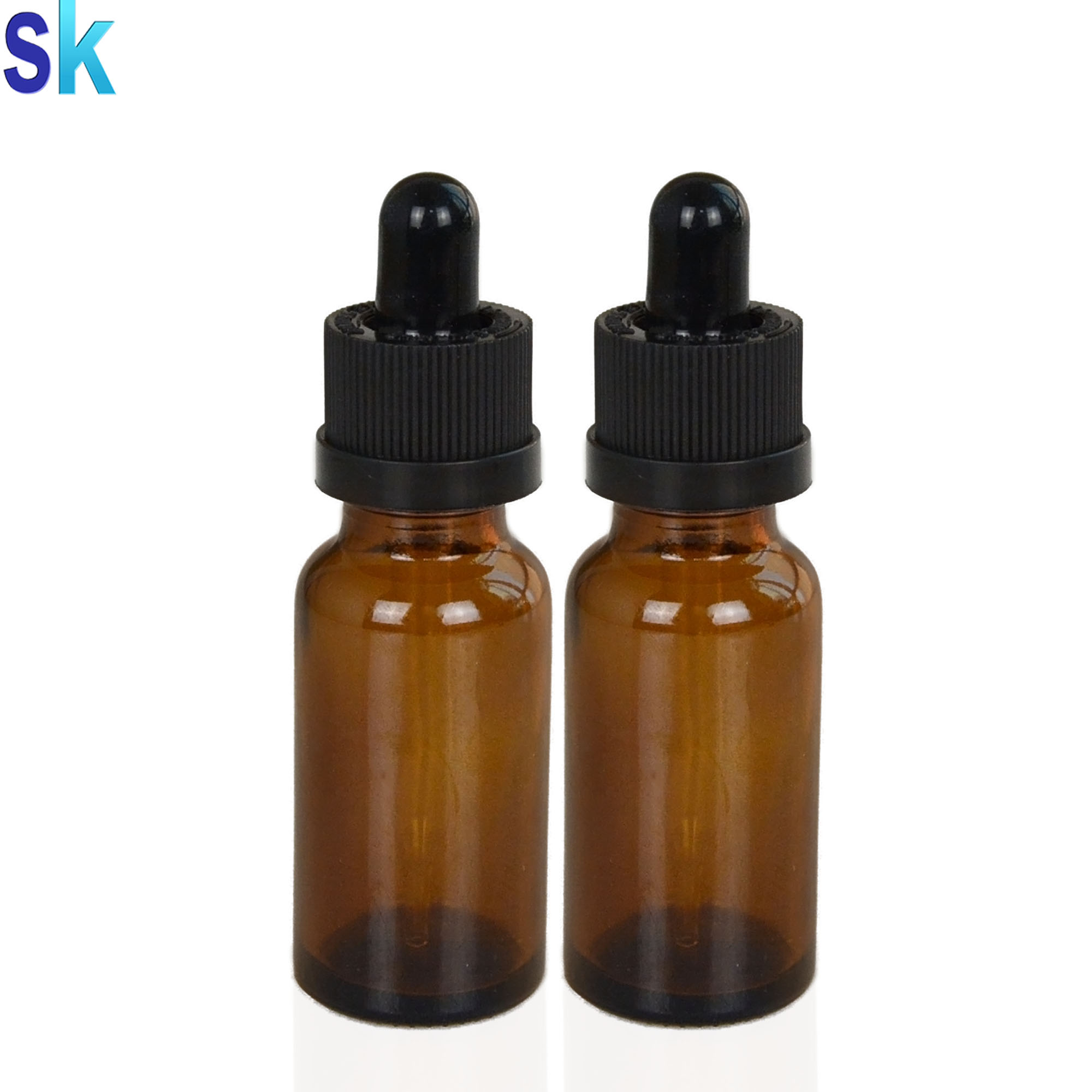 20ml amber glass pipet dropper bottles