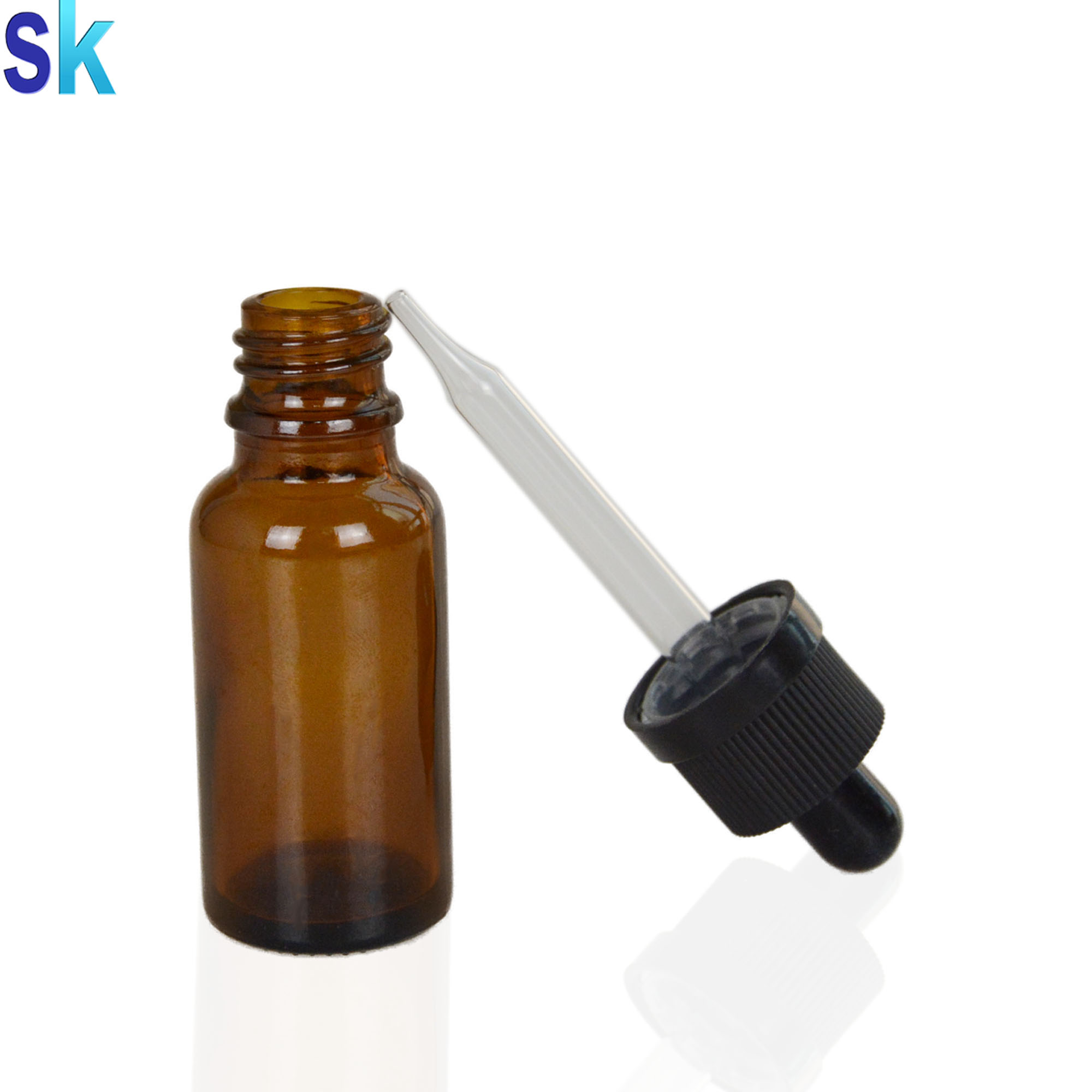 20ml amber glass pipet dropper bottles