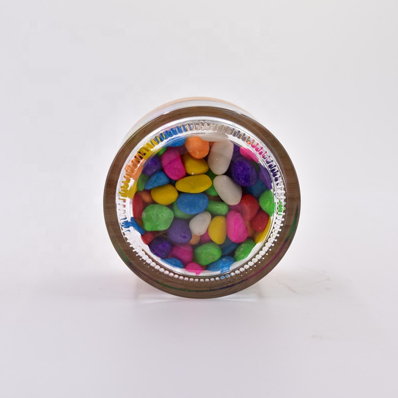 20ml clear round face eye cream glass jar cosmetic packaging jars lotion containers bottles with screw cap bamboo wooden lids