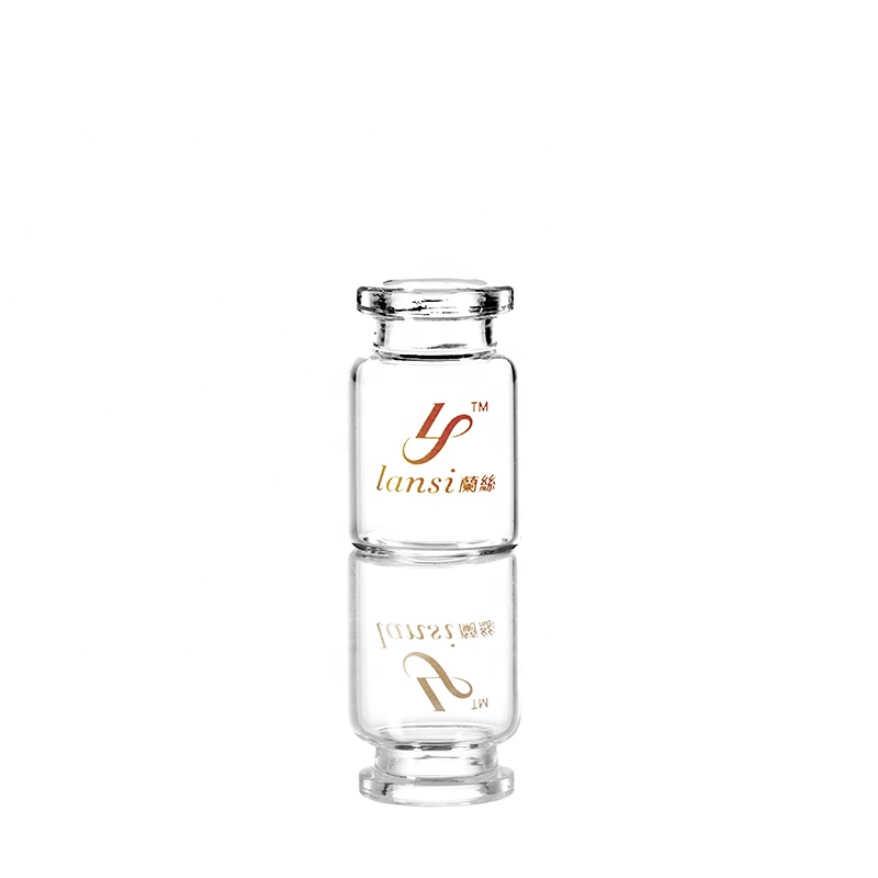 20ml clear screwed glass vial customized printing logo cosmetic bottle