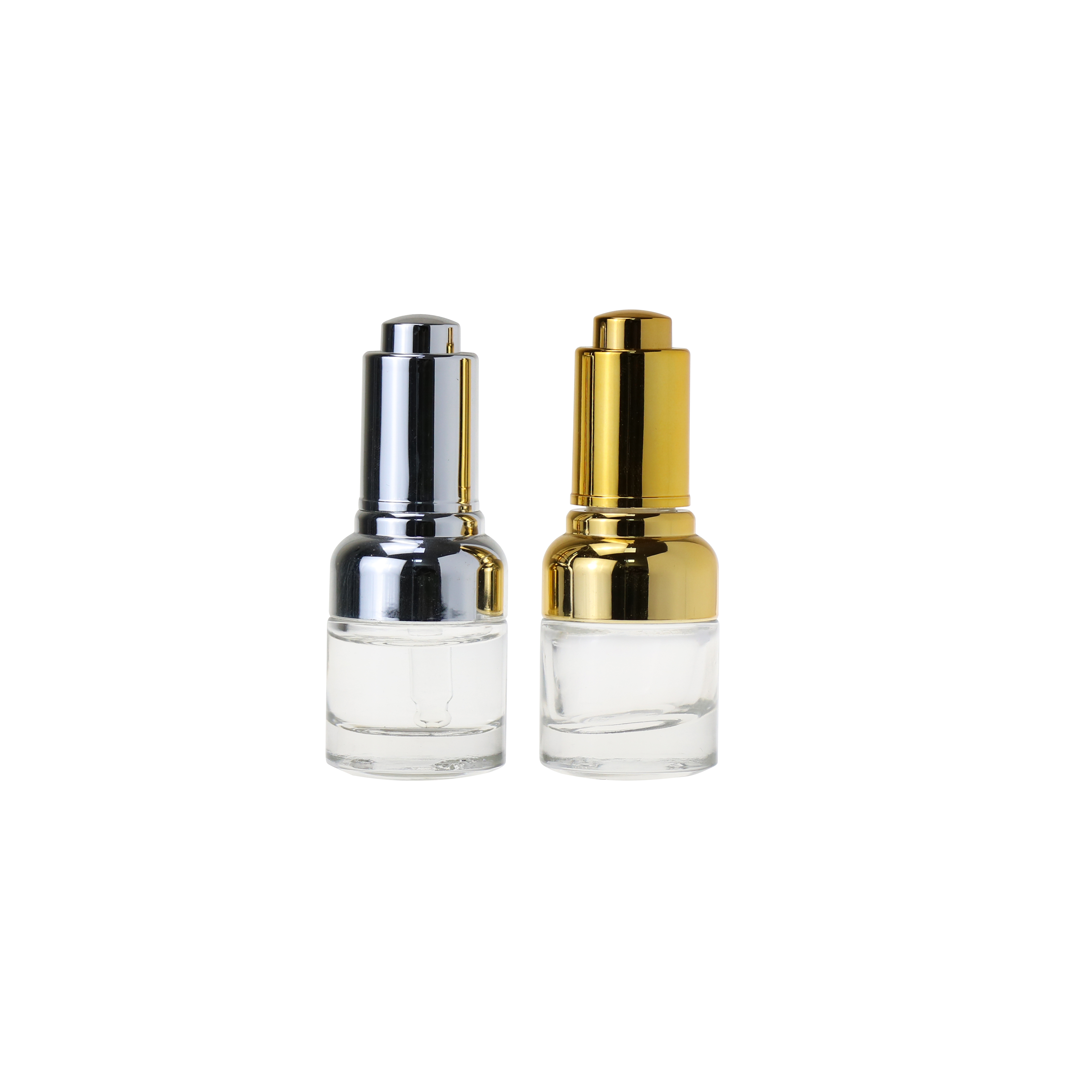 20ml cosmetic essential oil serum perfume clear glass dropper bottle