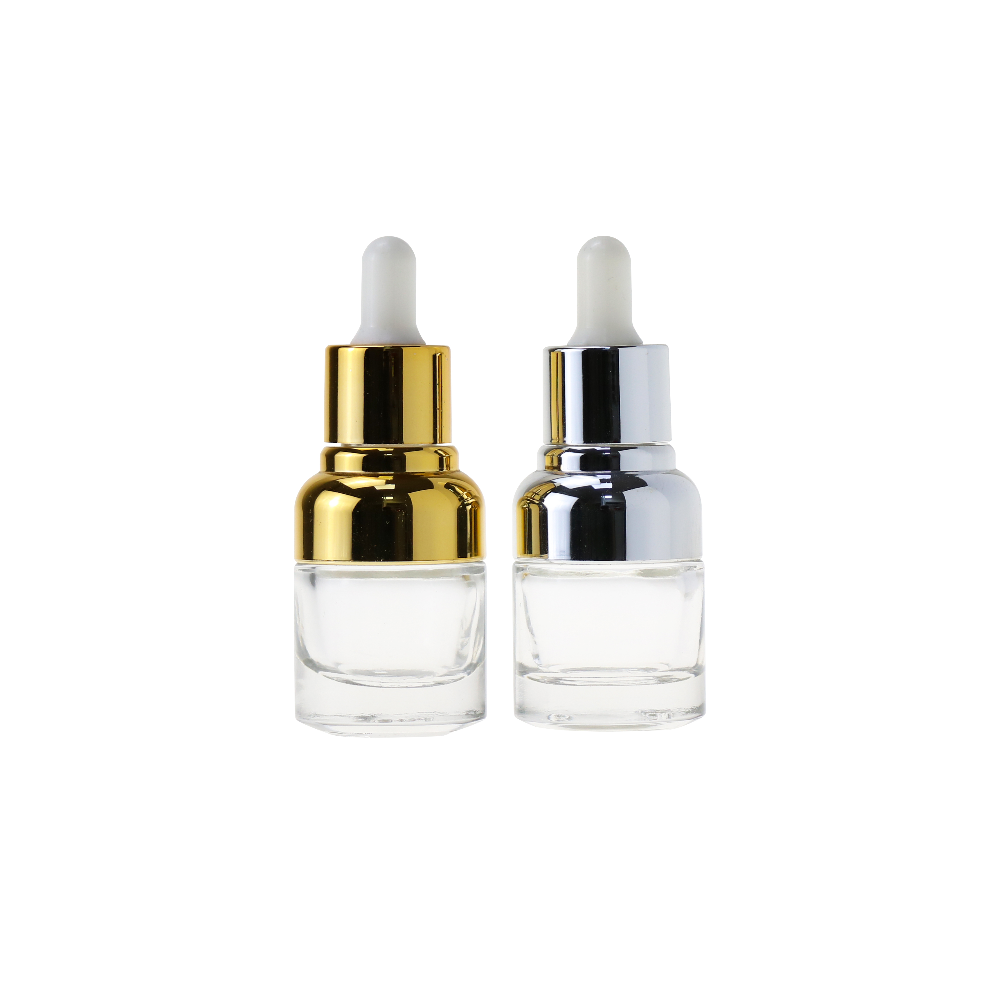 20ml cosmetic essential oil serum perfume clear glass dropper bottle