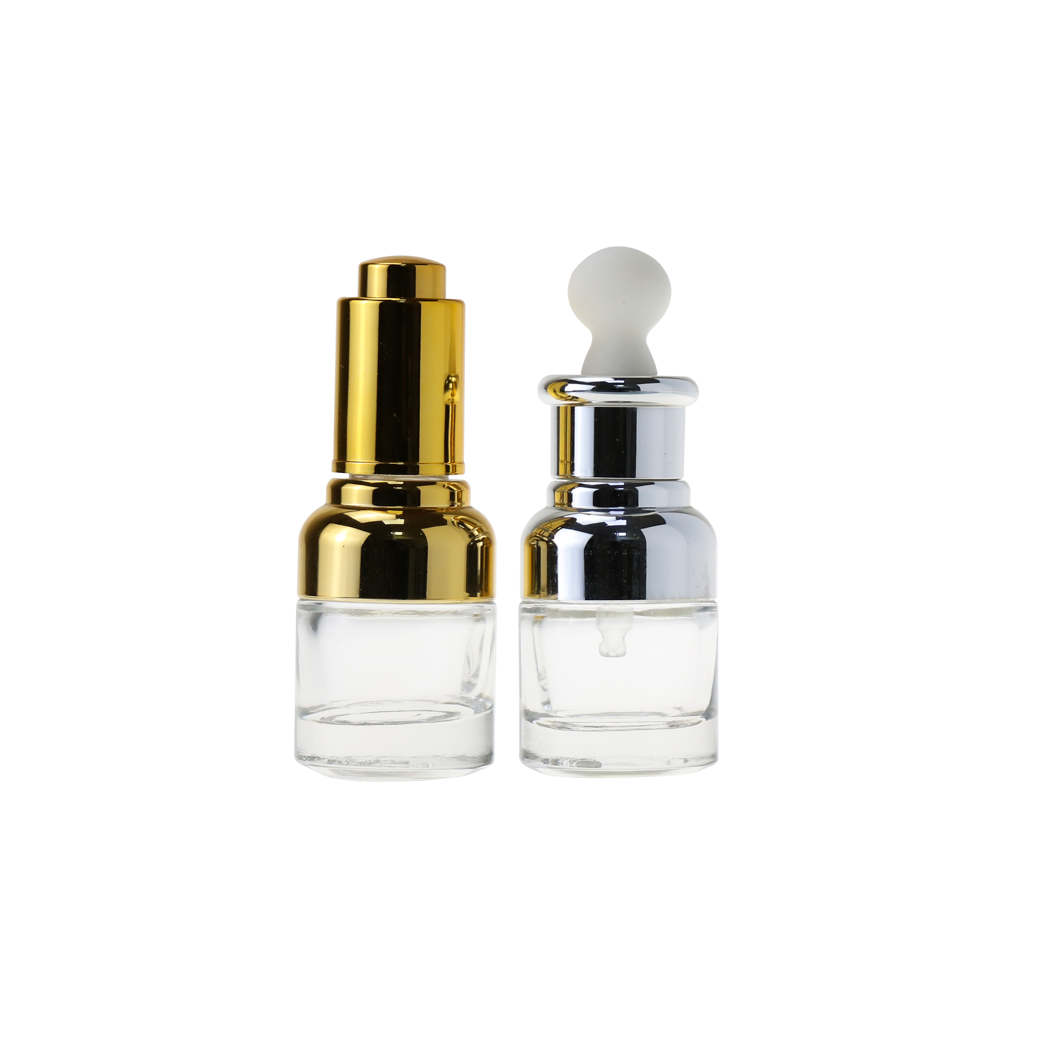 20ml cosmetic essential oil serum perfume clear glass dropper bottle