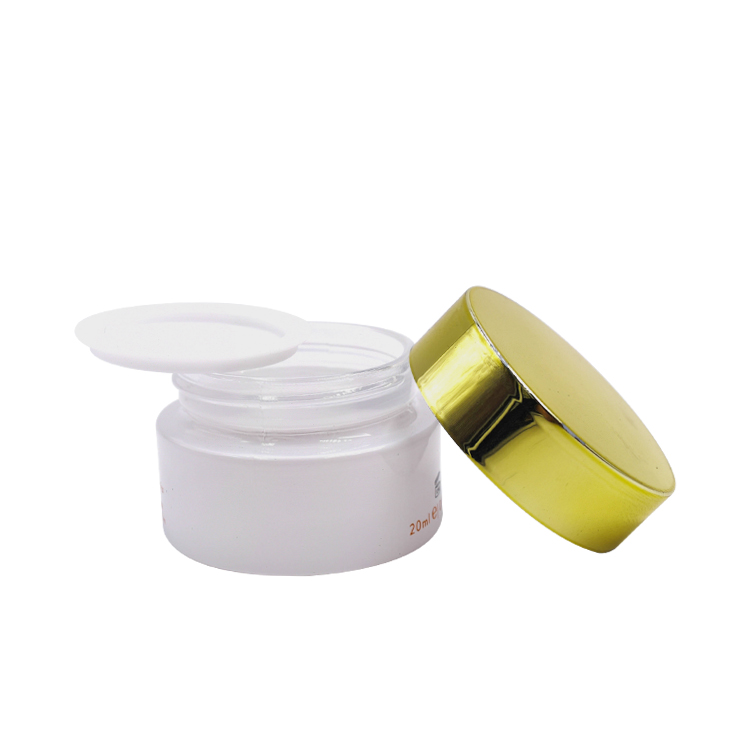 20ml cosmetic glass jar 30ml 50ml matte white jar with lid