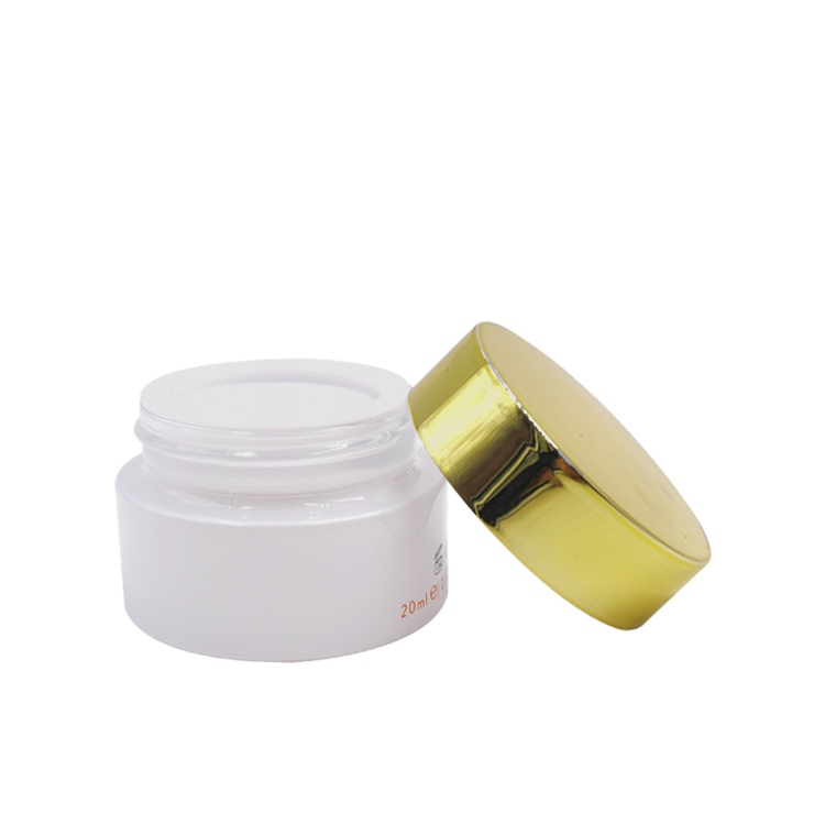 20ml cosmetic glass jar 30ml 50ml matte white jar with lid