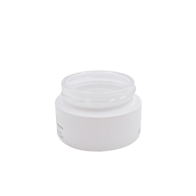 20ml cosmetic glass jar 30ml 50ml matte white jar with lid