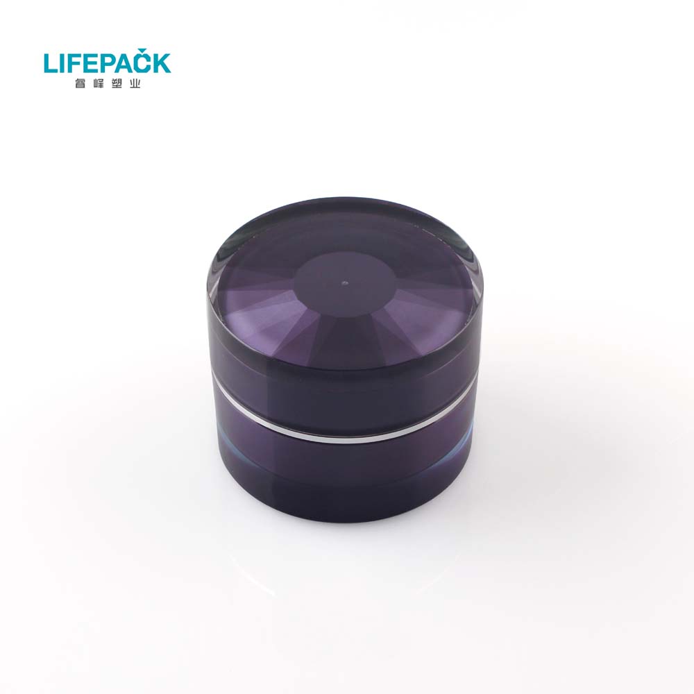 20ml cosmetics containers and packaging Double Walled Plastic Cosmetic Jar With Diamond-type Lid