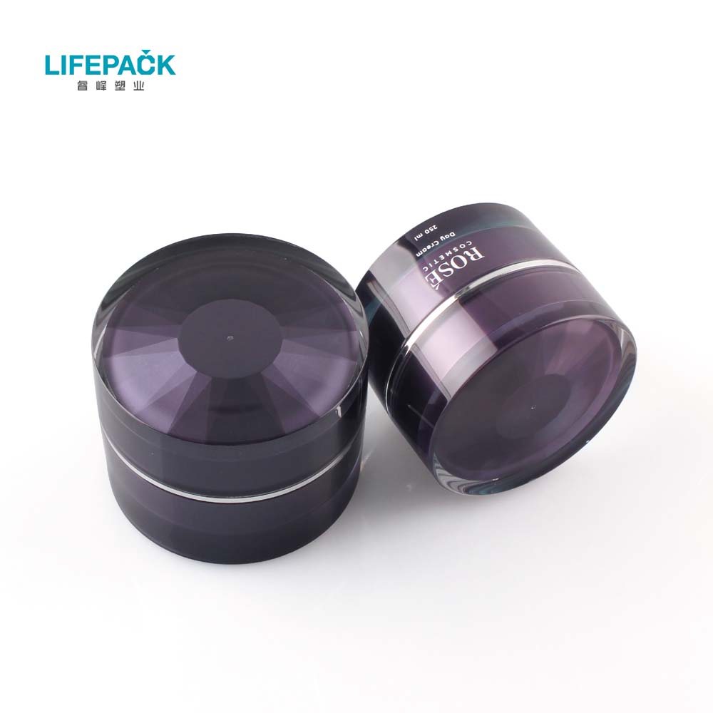 20ml cosmetics containers and packaging Double Walled Plastic Cosmetic Jar With Diamond-type Lid