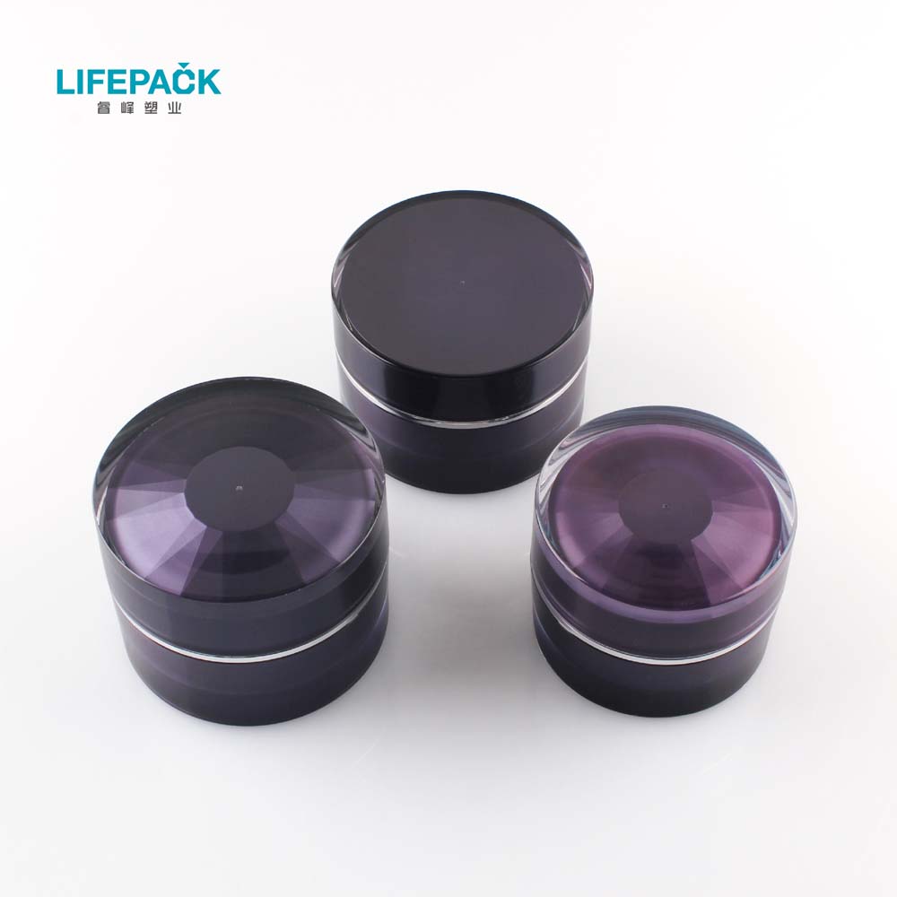 20ml cosmetics containers and packaging Double Walled Plastic Cosmetic Jar With Diamond-type Lid
