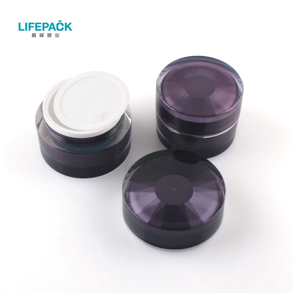 20ml cosmetics containers and packaging Double Walled Plastic Cosmetic Jar With Diamond-type Lid