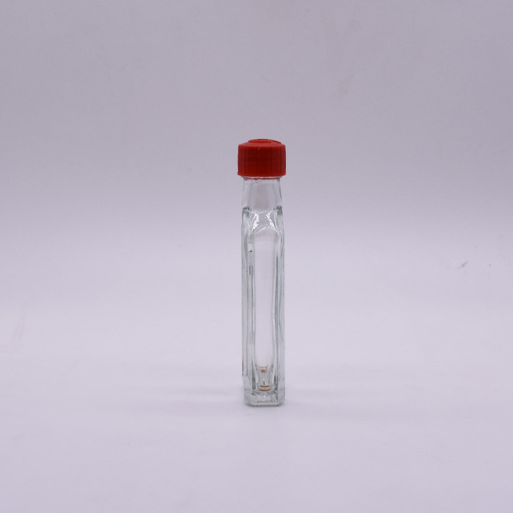 20ml mini flat safflower oil medicated Oil small mouth glass bottle with cap