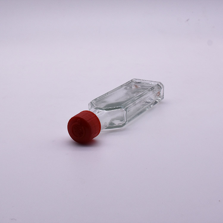 20ml mini flat safflower oil medicated Oil small mouth glass bottle with cap
