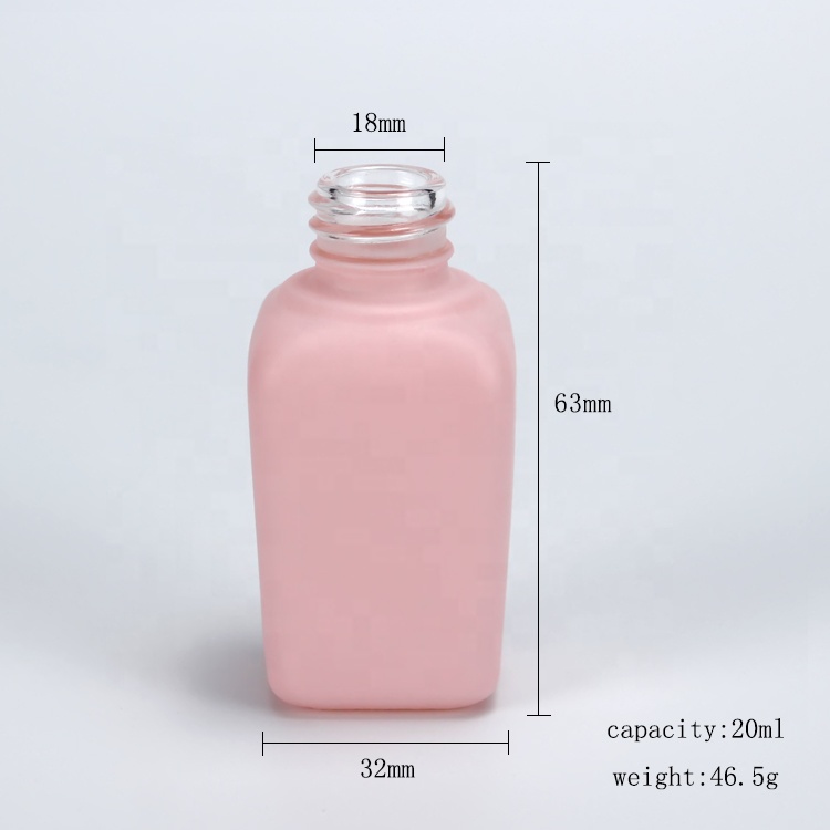 20ml pink dropper bottle for cosmetics containers and packaging