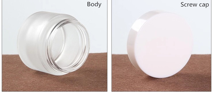 20ml30ml40ml60ml80ml100ml120ml Frosted cosmetics glass bottle set with white pump