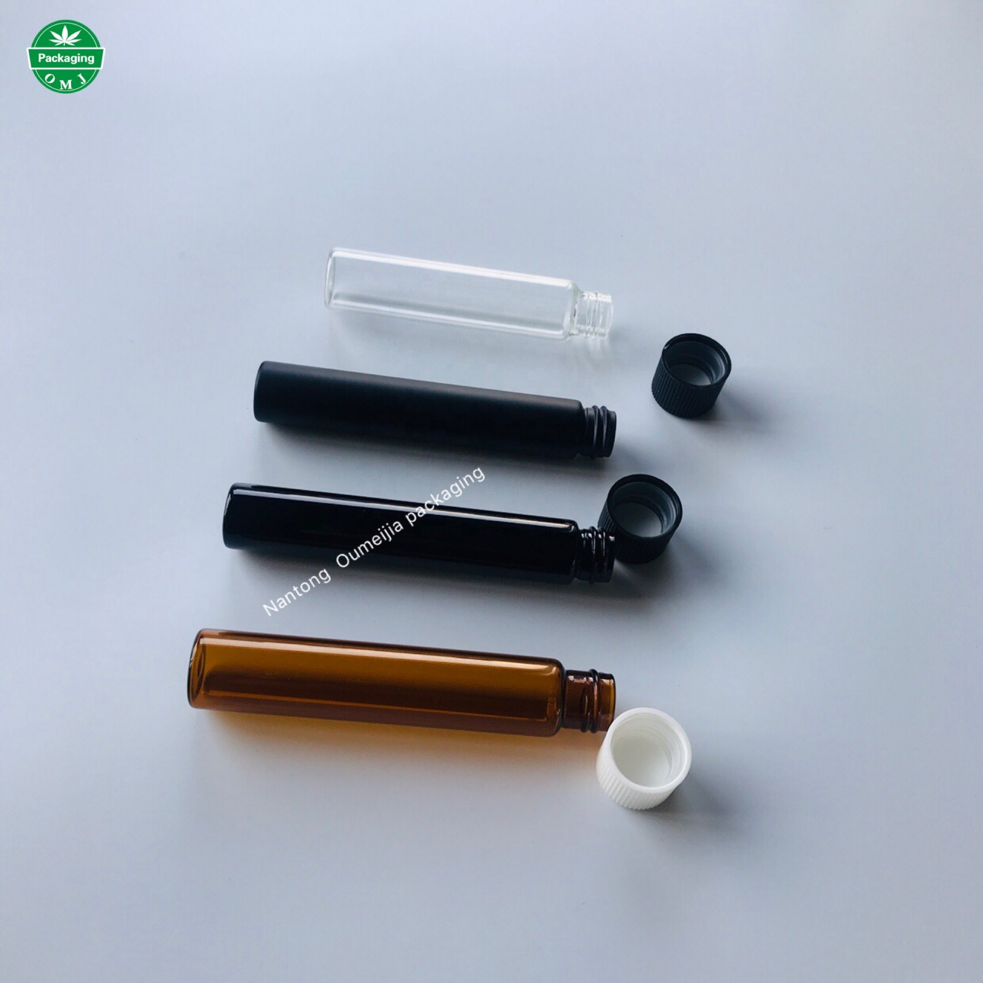 20x120mm Child Resistant Glass Tube with Custom Logo for Packaging