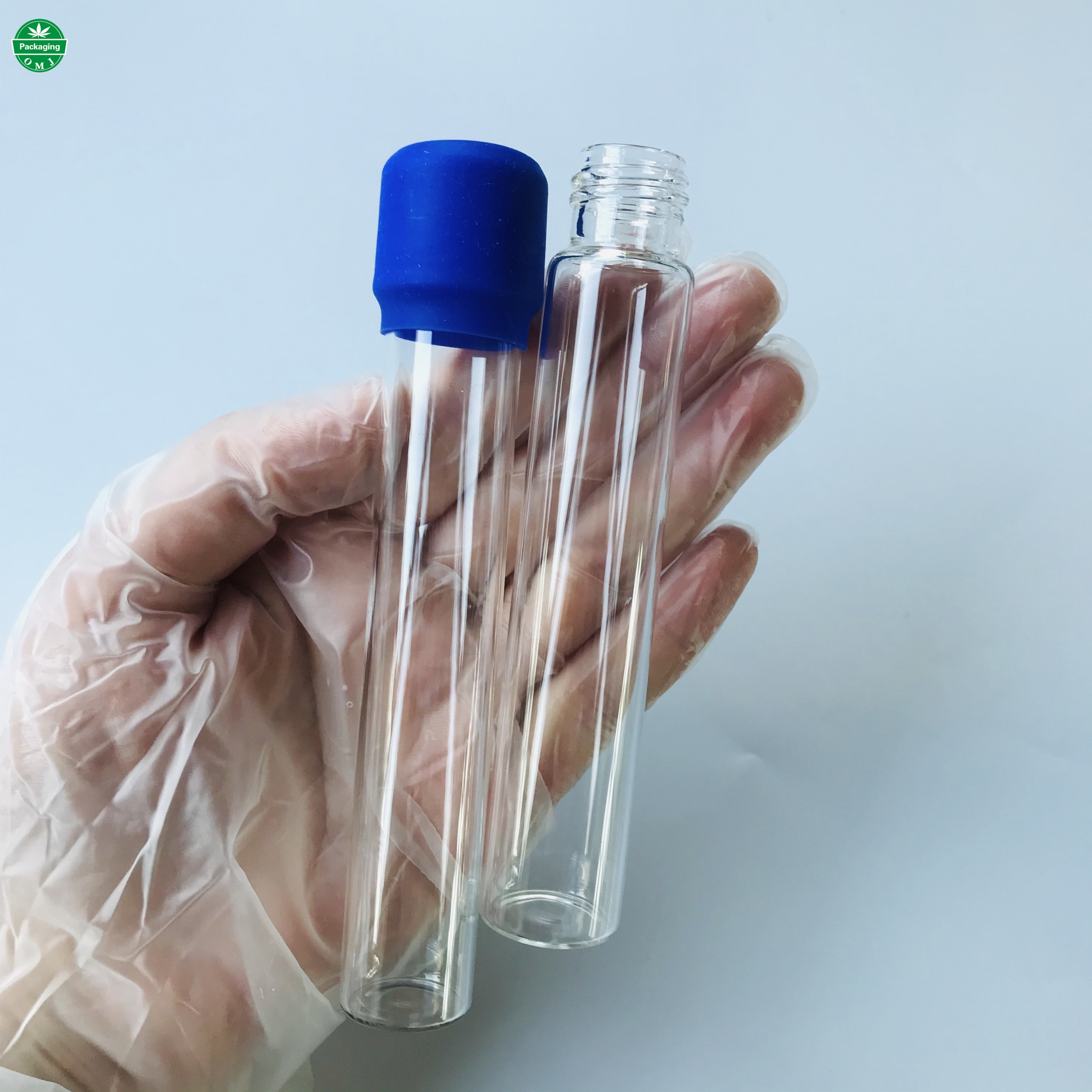 20x120mm Child Resistant Glass Tube with Custom Logo for Packaging