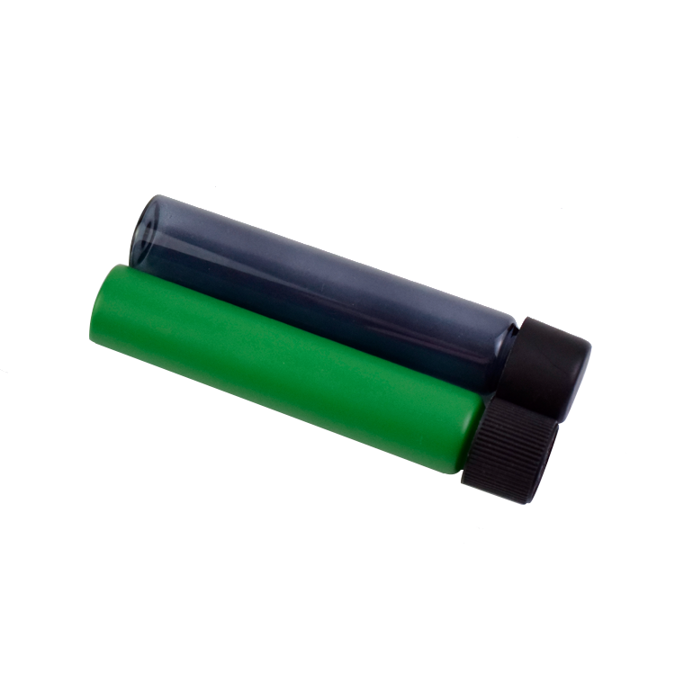 22*115 printed black glass tube with child resistant cap custom printing
